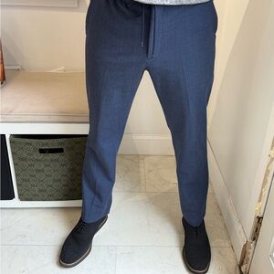 Express Blue Dress Pants Straight Leg Tailored